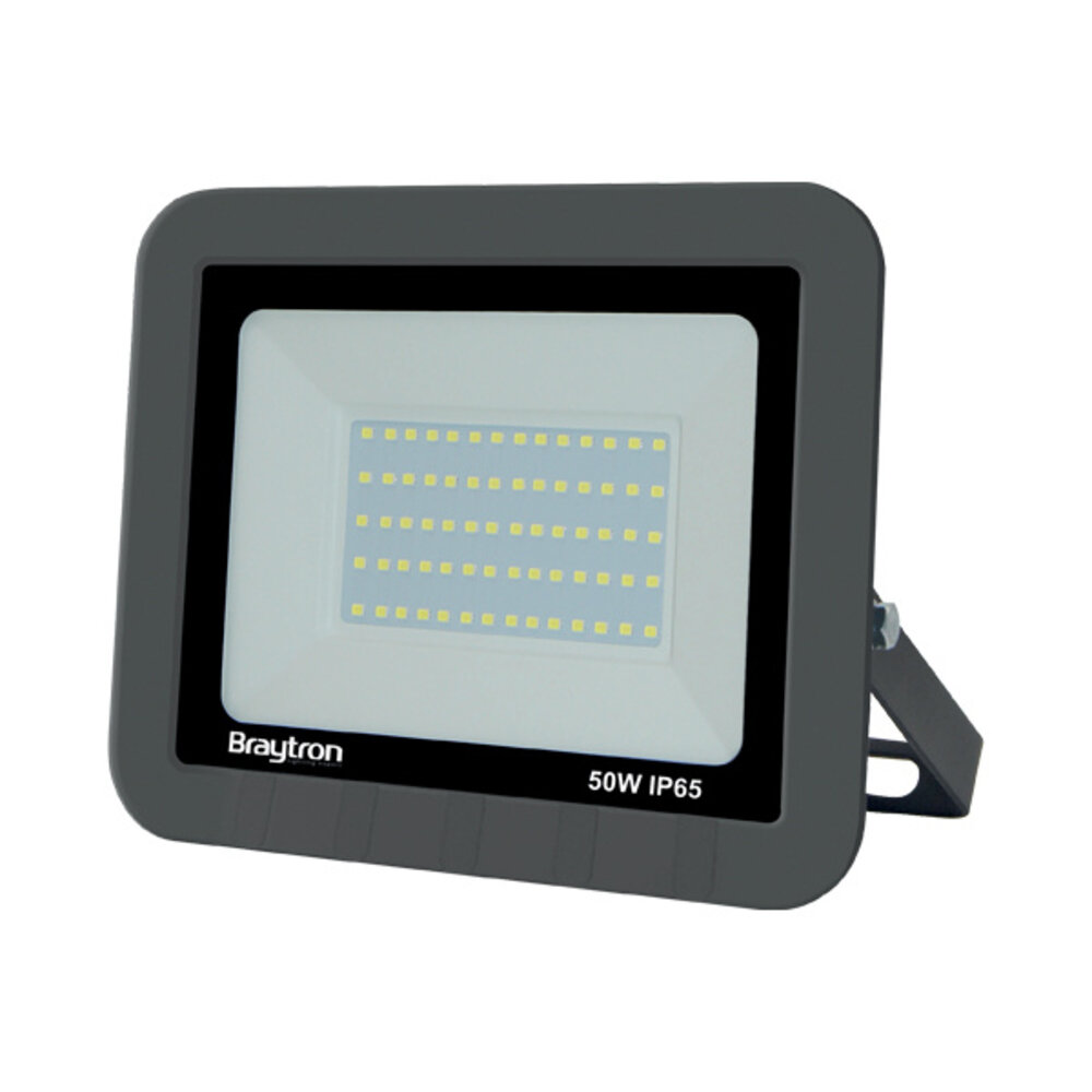 Braytron LED schijnwerper - 50W 4200lm - 3000K 830 - IP65 - Antraciet Braytron LED schijnwerper - 50W 4200lm - 3000K 830 - IP65 - Antraciet