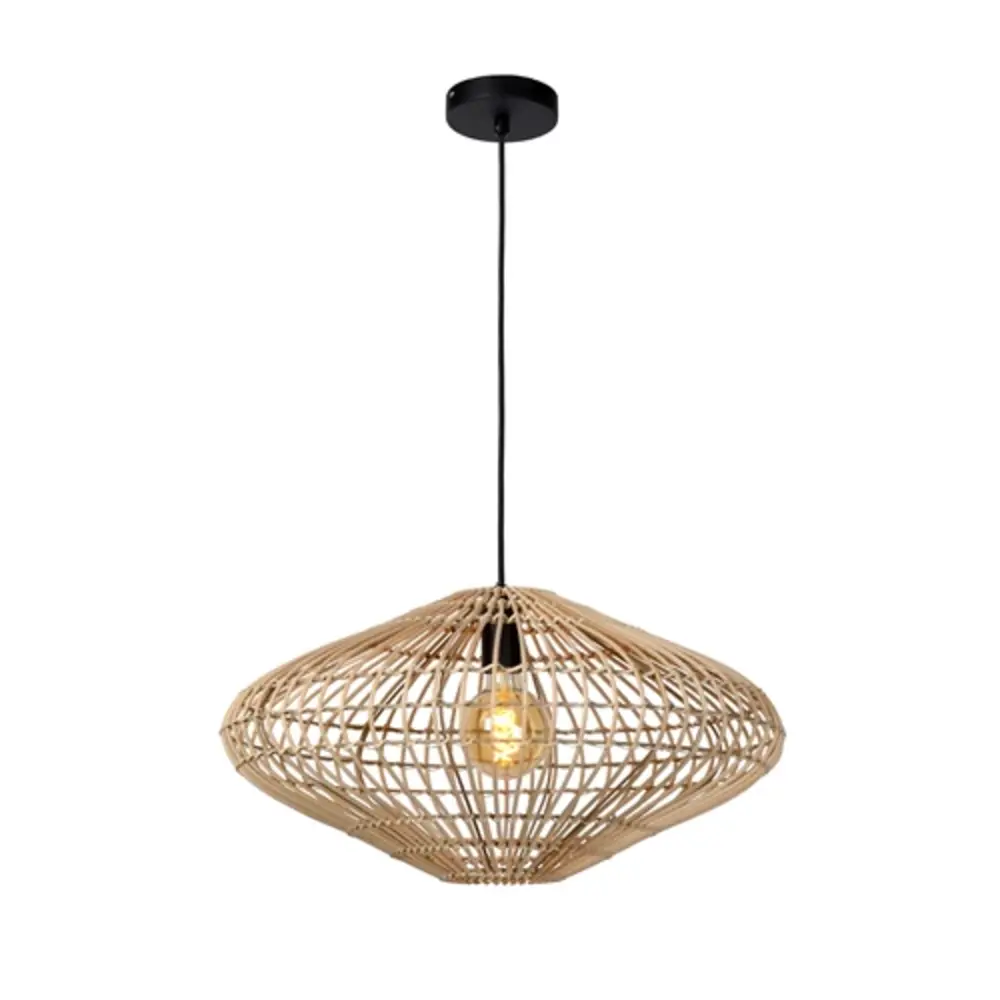 Lucide Lucide MAGALI hanglamp rotan Ø56cm E27 naturel design