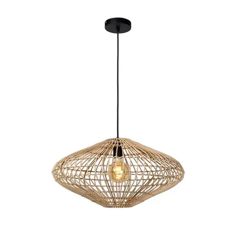 Lucide Lucide MAGALI hanglamp rotan Ø56cm E27 naturel design