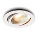 LCB LED Inbouwspot IP54 - Wit Kantelbaar - 5W 450LM -  2200K Warm Wit - CRI90> | Zaagmaat 75mm - Inbouwdiepte 23mm - TRIAC Dimbaar - Copy
