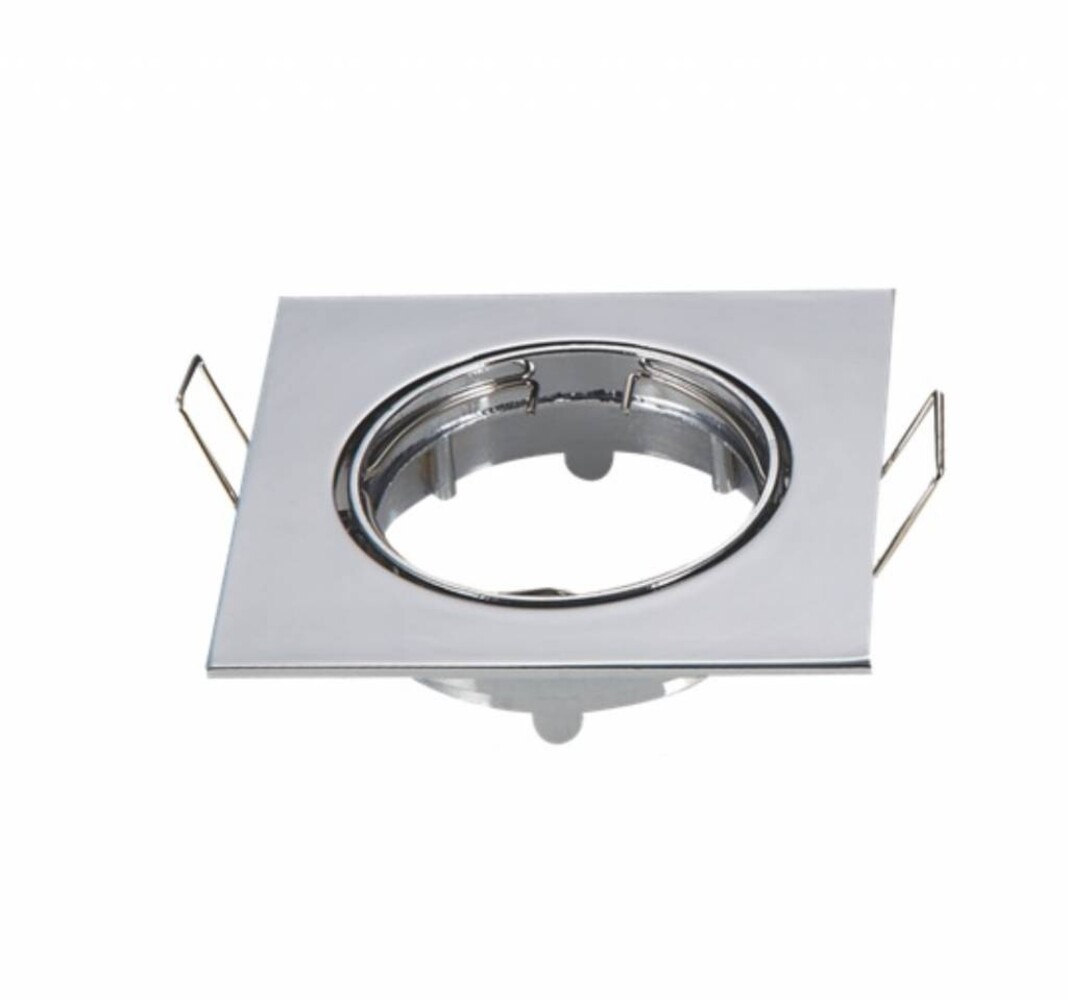 Aigostar OP=OP Inbouwspot chrome vierkant - kantelbaar - zaagmaat 74mm - buitenmaat 82mm
