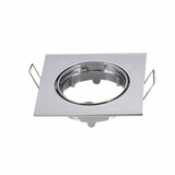 Aigostar OP=OP Inbouwspot chrome vierkant - kantelbaar - zaagmaat 74mm - buitenmaat 82mm