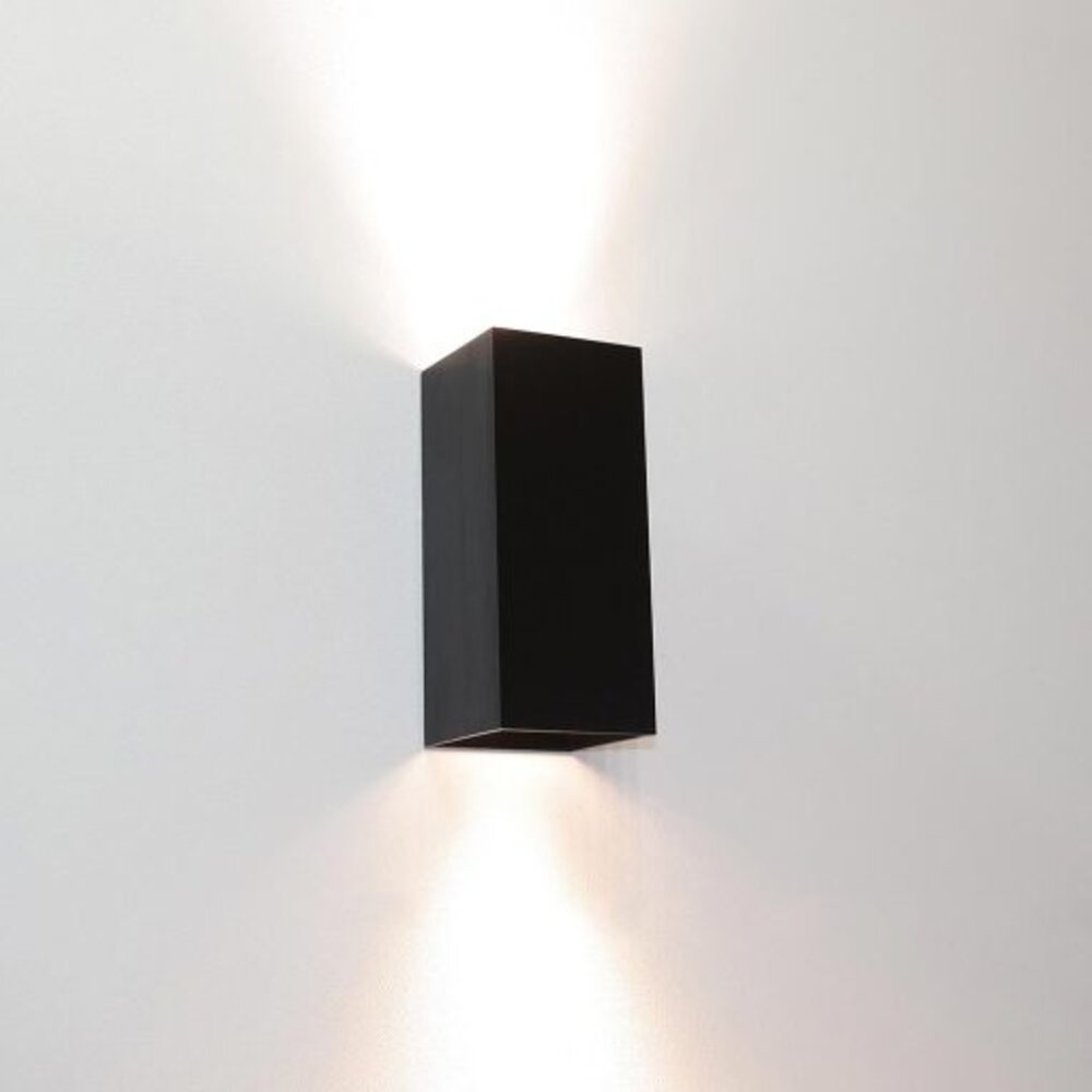 Artdelight Wandlamp Zwart - DANTE2 240MM - Up and Down 2-Lichts | IP20 - 2x GU10 fitting - excl. lichtbron 240x100MM