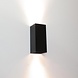 Artdelight Wandlamp Zwart - DANTE2 240MM - Up and Down 2-Lichts | IP20 - 2x GU10 fitting - excl. lichtbron 240x100MM