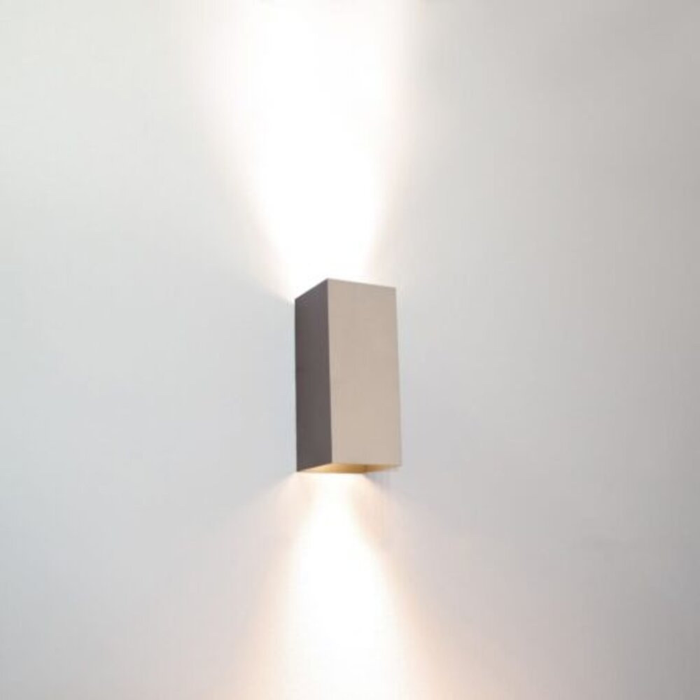 Artdelight Wandlamp Champagne - DANTE2 154MM - Up and Down 2-Lichts | IP20 - 2x GU10 fitting - excl. lichtbron 154x67MM