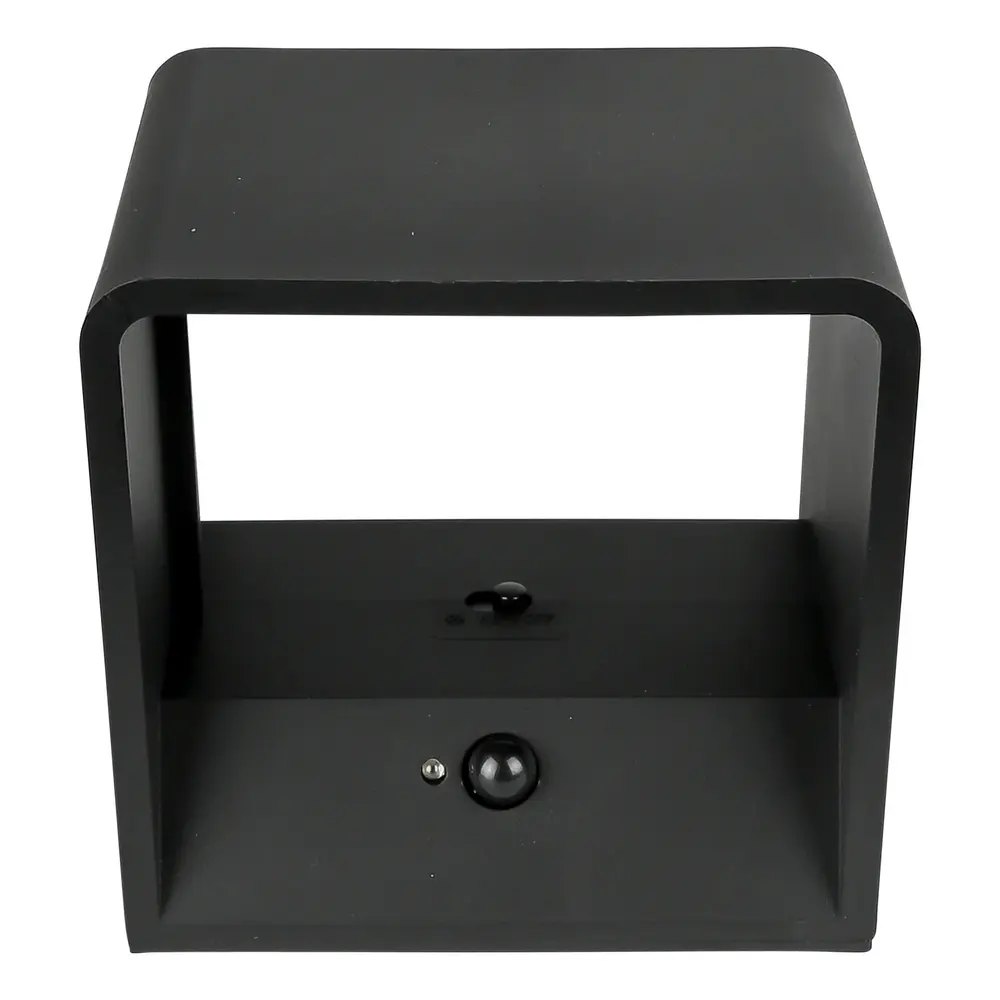 LCB LED Wandlamp oplaadbaar met sensor - 3000K Warm wit licht - 10x10x8cm - Zwart
