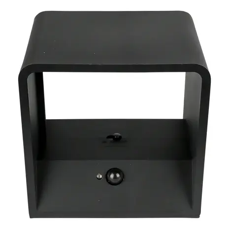 LCB LED Wandlamp oplaadbaar met sensor - 3000K Warm wit licht - 10x10x8cm - Zwart