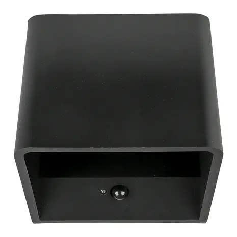 LCB LED Wandlamp oplaadbaar met sensor - 3000K Warm wit licht - 10x10x8cm - Zwart