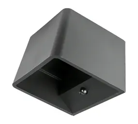 LCB LED Wandlamp oplaadbaar met sensor - 3000K Warm wit licht - 10x10x8cm - Zwart