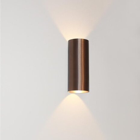 Artdelight designverlichting LED Wandlamp Brons Geborsteld - BRODY2 - Up and Down - IP65 - 2x 6W 2700K - 180MM Artdelight designverlichting LED Wandlamp Brons Geborsteld - BRODY2 - Up and Down - IP65 - 2x 6W 2700K - 180MM