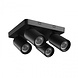 LCB LED plafondspot mat zwart - 4 verstelbare spots - GU10 aansluiting