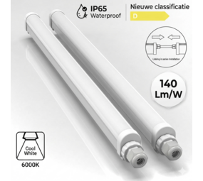 LCB LED Montagebalk 120cm - 32W 140lm p/w - 6000K 865 - IP65 Doorkoppelbaar