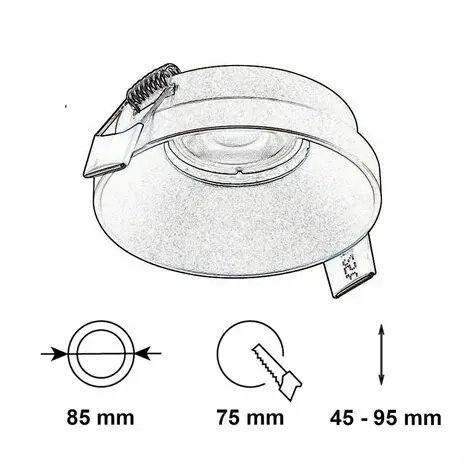 Artdelight Inbouwspot Licht Brons - MALMO - GU10 Fitting - Rond - Aluminium