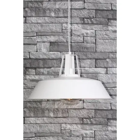 Artdelight Hanglamp Wit - NERO 45CM - E27 Fitting - 1-Lichts - Staal Artdelight Hanglamp Wit - NERO 45CM - E27 Fitting - 1-Lichts - Staal