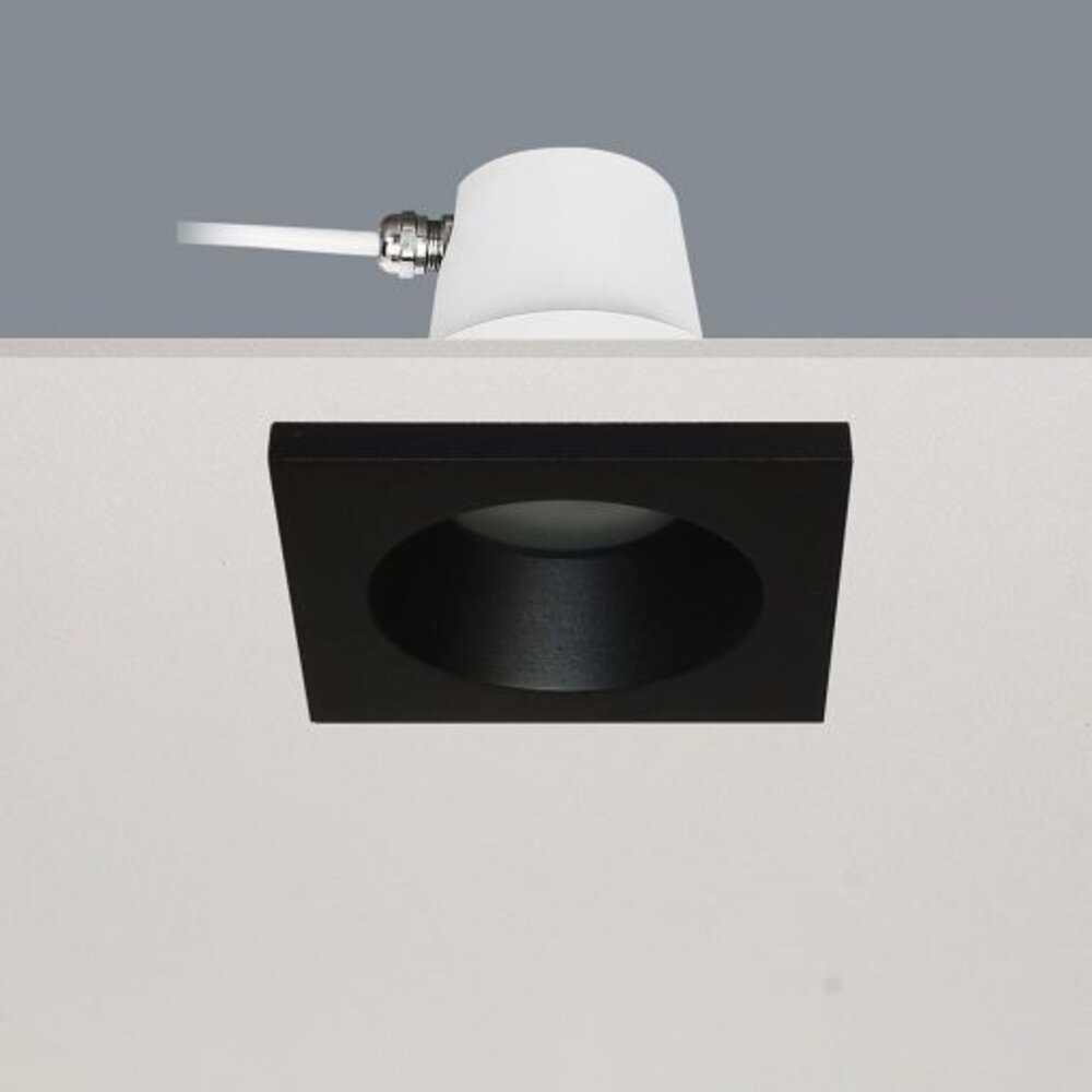 Artdelight designverlichting Bados vierkante zwarte GU10 inbouwspot kantelbaar Artdelight designverlichting Bados vierkante zwarte GU10 inbouwspot kantelbaar
