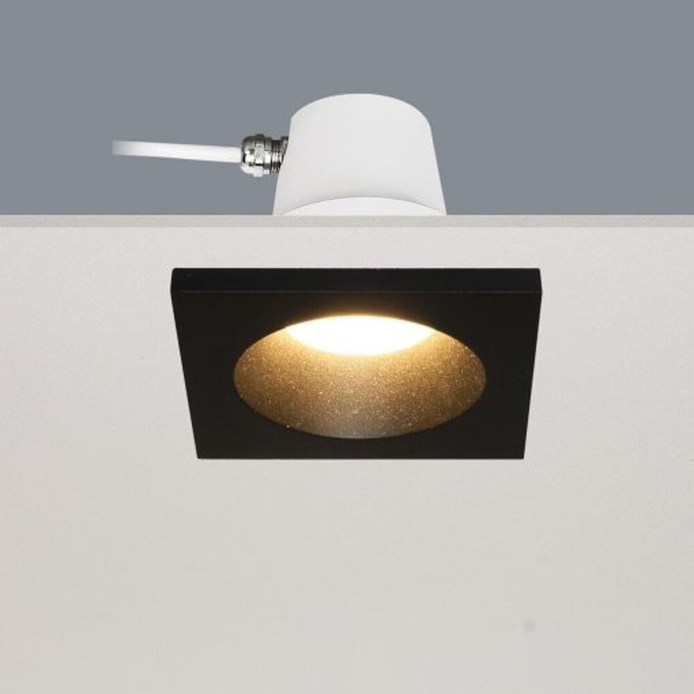 Artdelight designverlichting Bados vierkante zwarte GU10 inbouwspot kantelbaar Artdelight designverlichting Bados vierkante zwarte GU10 inbouwspot kantelbaar