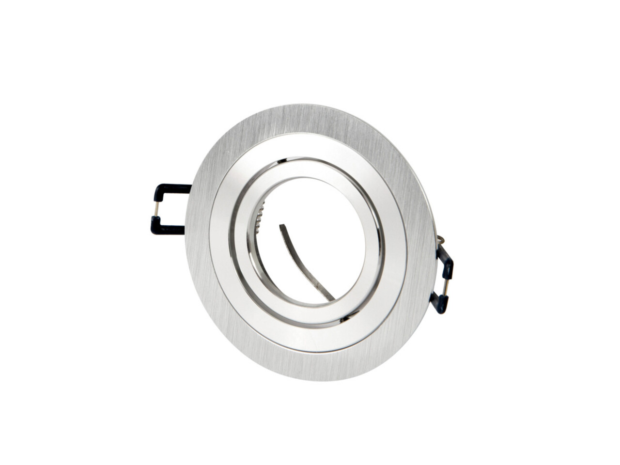 LED Line Inbouwspot geborsteld aluminium rond - kantelbaar - zaagmaat 75mm - buitenmaat 92mm