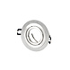 LED Line Inbouwspot geborsteld aluminium rond - kantelbaar - zaagmaat 75mm - buitenmaat 92mm