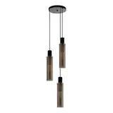 Lucide LED Hanglamp - ORLANDO - Ø 32 cm - 3xE27 - Fumé