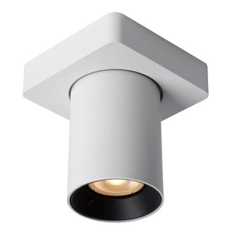 Lucide LED Opbouwspot Nigel Wit Zwart GU10 5W 2200K Dimbaar Lucide LED Opbouwspot Nigel Wit Zwart GU10 5W 2200K Dimbaar