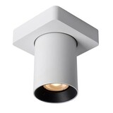 Lucide LED Opbouwspot Nigel Wit Zwart GU10 5W 2200K Dimbaar