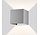 LED Wandlamp Grijs IP54 - 2x3W - Lichtkleur optioneel - verstelbare lichtspreiding