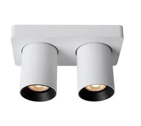 Lucide LED Dubbele Opbouwspot Nigel Wit GU10 2x5W 2200K Dimbaar Lucide LED Dubbele Opbouwspot Nigel Wit GU10 2x5W 2200K Dimbaar