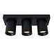 Lucide LED 3-Lichts Opbouwspot Nigel Zwart GU10 3x5W 2200K Dimbaar