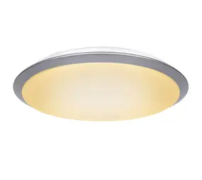 Aigostar LED Plafondlamp Zilver rond - 24W 3000K