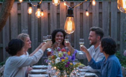 Feestverlichting kiezen voor buiten