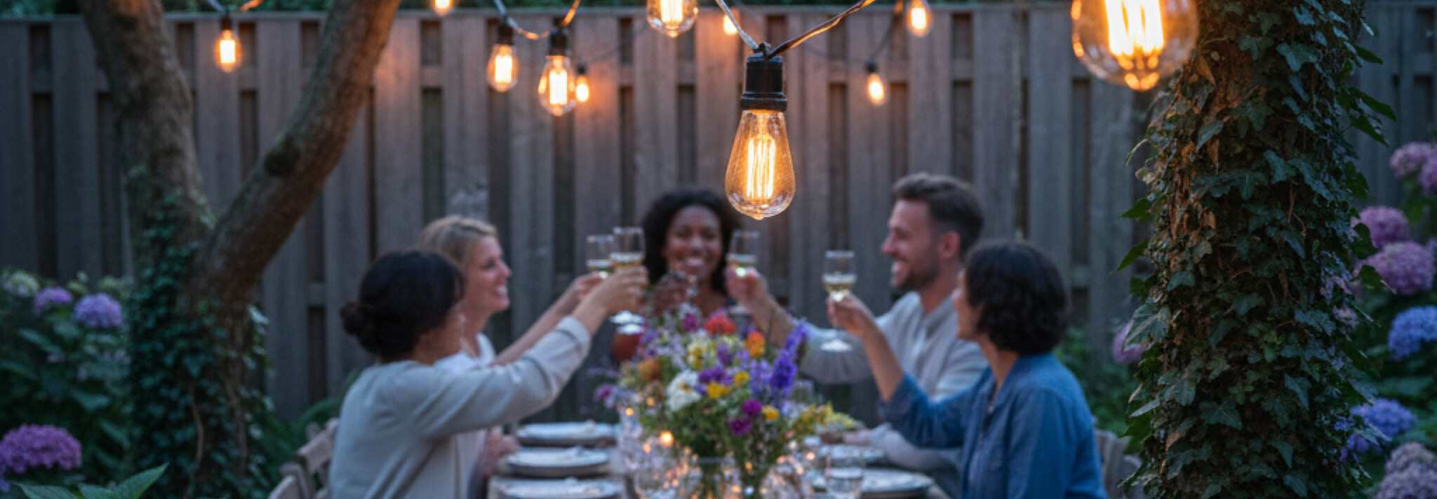 Feestverlichting kiezen voor buiten