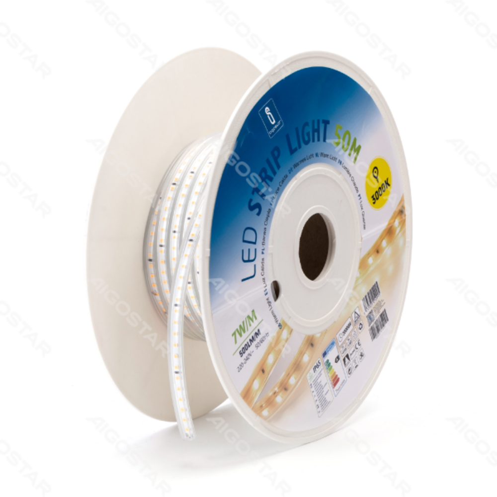 Aigostar LED Lichtslang IP65 V2 - 50 meter - 3000K 830 Warm wit licht - Plug and Play Aigostar LED Lichtslang IP65 V2 - 50 meter - 3000K 830 Warm wit licht - Plug and Play