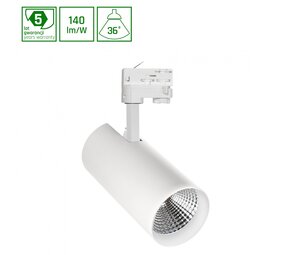 Spectrum LED Railspot 3-Fase Spot Branta Wit 19W 2100lm 36D - 930 Warm Wit | Beste Kleurweergave Spectrum LED Railspot 3-Fase Spot Branta Wit 19W 2100lm 36D - 930 Warm Wit | Beste Kleurweergave