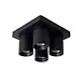 Lucide OP=OP NIGEL Plafondspot-Zwart-LED Dimb.-4xGU10-5W