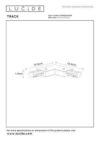 Lucide OP=OP TRACK L-koppelstuk-Zwart-R Lucide OP=OP TRACK L-koppelstuk-Zwart-R