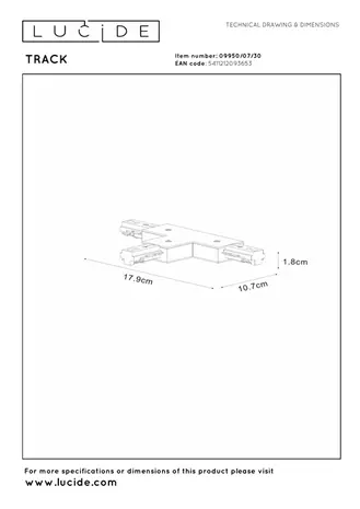 Lucide OP=OP TRACK T-koppelstuk-Zwart Lucide OP=OP TRACK T-koppelstuk-Zwart
