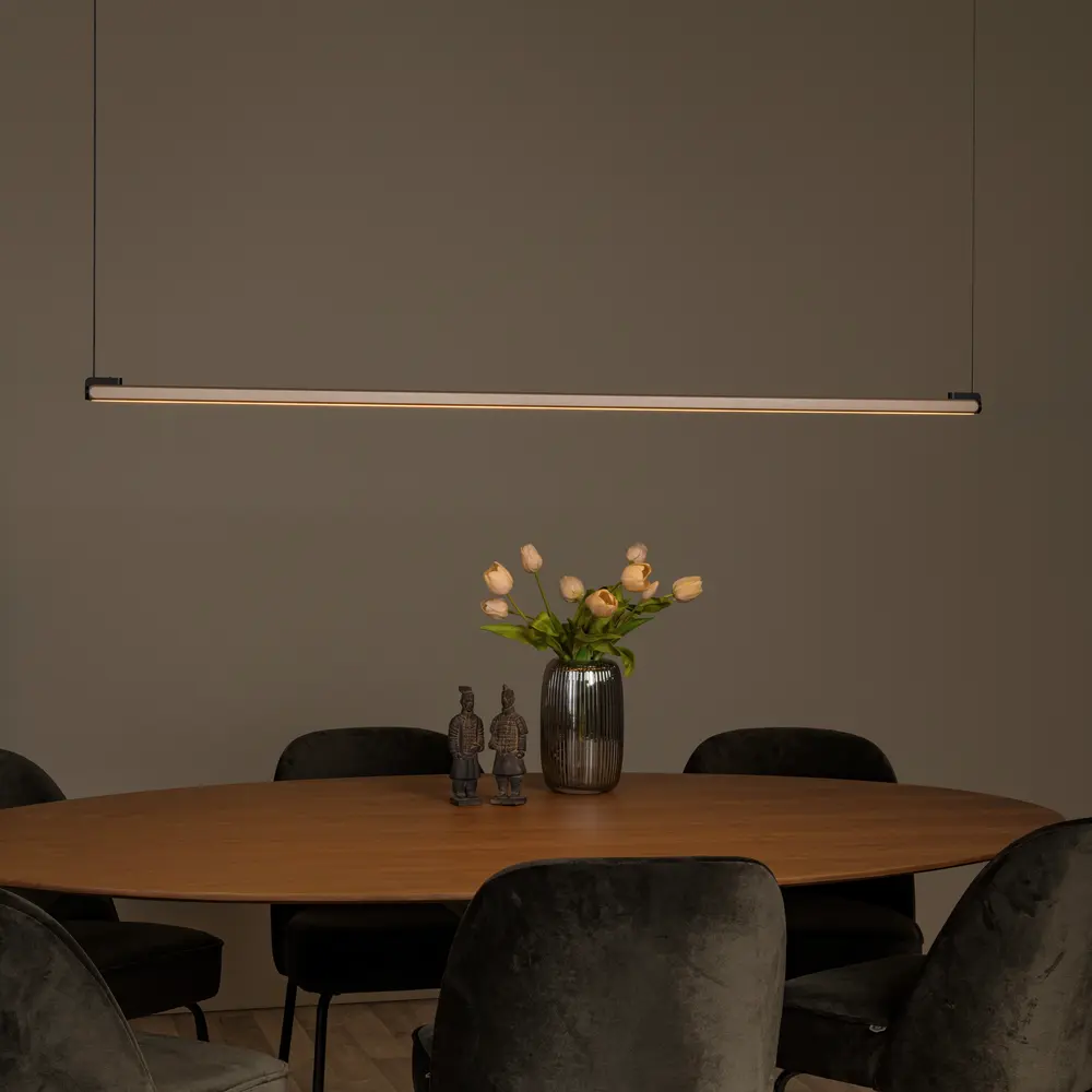 Lucide OP=OP Dimbare Bureaulamp Pendel - 150cm - 36W 2450Lm - 2CCT 2700- 4000K 927-940 - BRAGA Donker brons Koffie | Handbewegingssensor Lucide OP=OP Dimbare Bureaulamp Pendel - 150cm - 36W 2450Lm - 2CCT 2700- 4000K 927-940 - BRAGA Donker brons Koffie | Handbewegingssensor