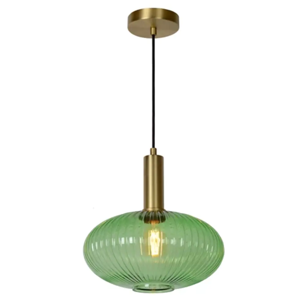 Lucide OP=OP MALOTO Hanglamp-Groen-Ø30-1xE27-40W-Glas Lucide OP=OP MALOTO Hanglamp-Groen-Ø30-1xE27-40W-Glas
