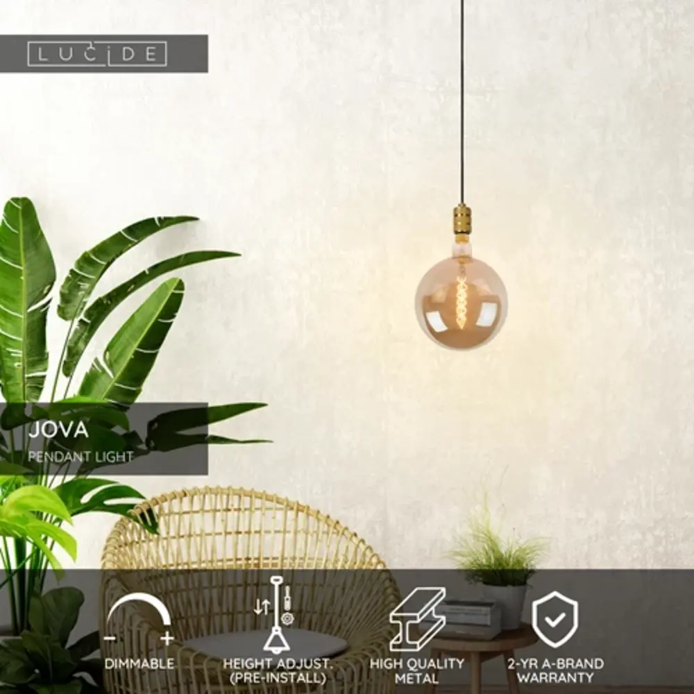 Lucide OP=OP JOVA Hanglamp-Brons-Ø10-1xE27-60W-Metaal