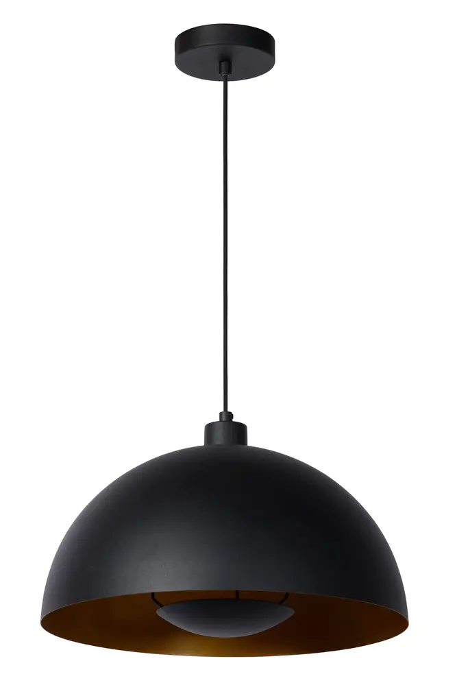 Lucide OP=OP SIEMON Hanglamp-Zwart-Ø40-1xE27-40W-Staal