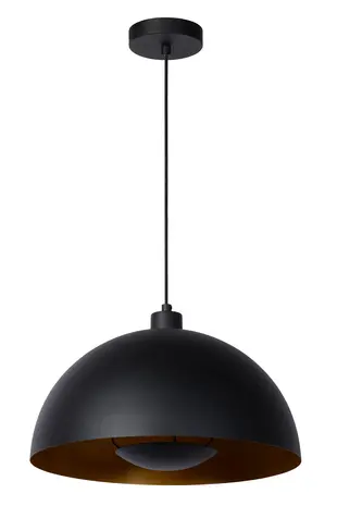 Lucide OP=OP SIEMON Hanglamp-Zwart-Ø40-1xE27-40W-Staal