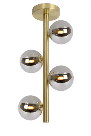 Lucide OP=OP TYCHO - Plafonnière - Ø 22,5 cm - 4xG9 - Mat Goud / Messing Lucide OP=OP TYCHO - Plafonnière - Ø 22,5 cm - 4xG9 - Mat Goud / Messing