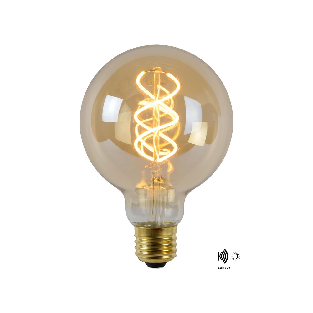 Lucide OP=OP G95 TWIL. Fil. lamp Buiten-Amber-LED-1xE27-4W Lucide OP=OP G95 TWIL. Fil. lamp Buiten-Amber-LED-1xE27-4W