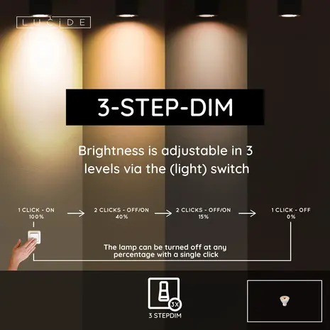 Lucide OP=OP LED GU10 - 4,9W DIM 355lm - 2200K-2700K - 38° - Keramisch - Wit Lucide OP=OP LED GU10 - 4,9W DIM 355lm - 2200K-2700K - 38° - Keramisch - Wit