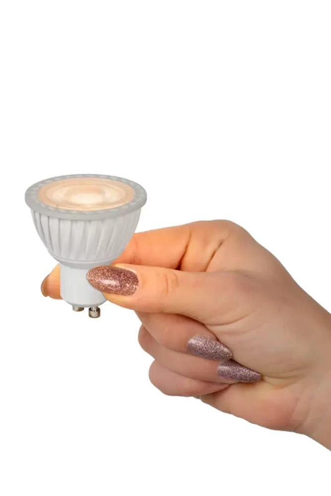 Lucide OP=OP LED GU10 - 4,9W DIM 355lm - 2200K-2700K - 38° - Keramisch - Wit Lucide OP=OP LED GU10 - 4,9W DIM 355lm - 2200K-2700K - 38° - Keramisch - Wit