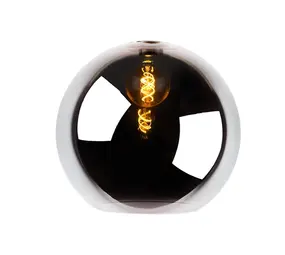 Lucide OP=OP JULIUS Reserve glas - zwart - 1x E27 fitting - Fumé - 40cm