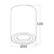 Braytron LED plafondspot - Tube rond - Wit - met GU10 fitting - kantelbaar - excl. LED spot