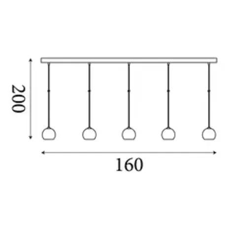 Searchlight Hanglamp EINDHOVEN - 5-Lichts GU10 - Zwart Metaal - 160cm | Dimbaar Searchlight Hanglamp EINDHOVEN - 5-Lichts GU10 - Zwart Metaal - 160cm | Dimbaar