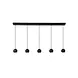 Searchlight Hanglamp EINDHOVEN - 5-Lichts GU10 - Zwart Metaal - 160cm | Dimbaar Searchlight Hanglamp EINDHOVEN - 5-Lichts GU10 - Zwart Metaal - 160cm | Dimbaar