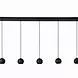Searchlight Hanglamp EINDHOVEN - 5-Lichts GU10 - Zwart Metaal - 160cm | Dimbaar Searchlight Hanglamp EINDHOVEN - 5-Lichts GU10 - Zwart Metaal - 160cm | Dimbaar